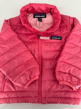 Patagonia Kids Bright Pink Quilted Puffer Jacket 12-18M